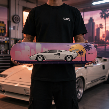 Tabla Decorativa Lamborghini Countach Miami Vice