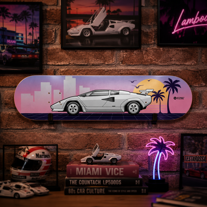Tabla Decorativa Lamborghini Countach Miami Vice