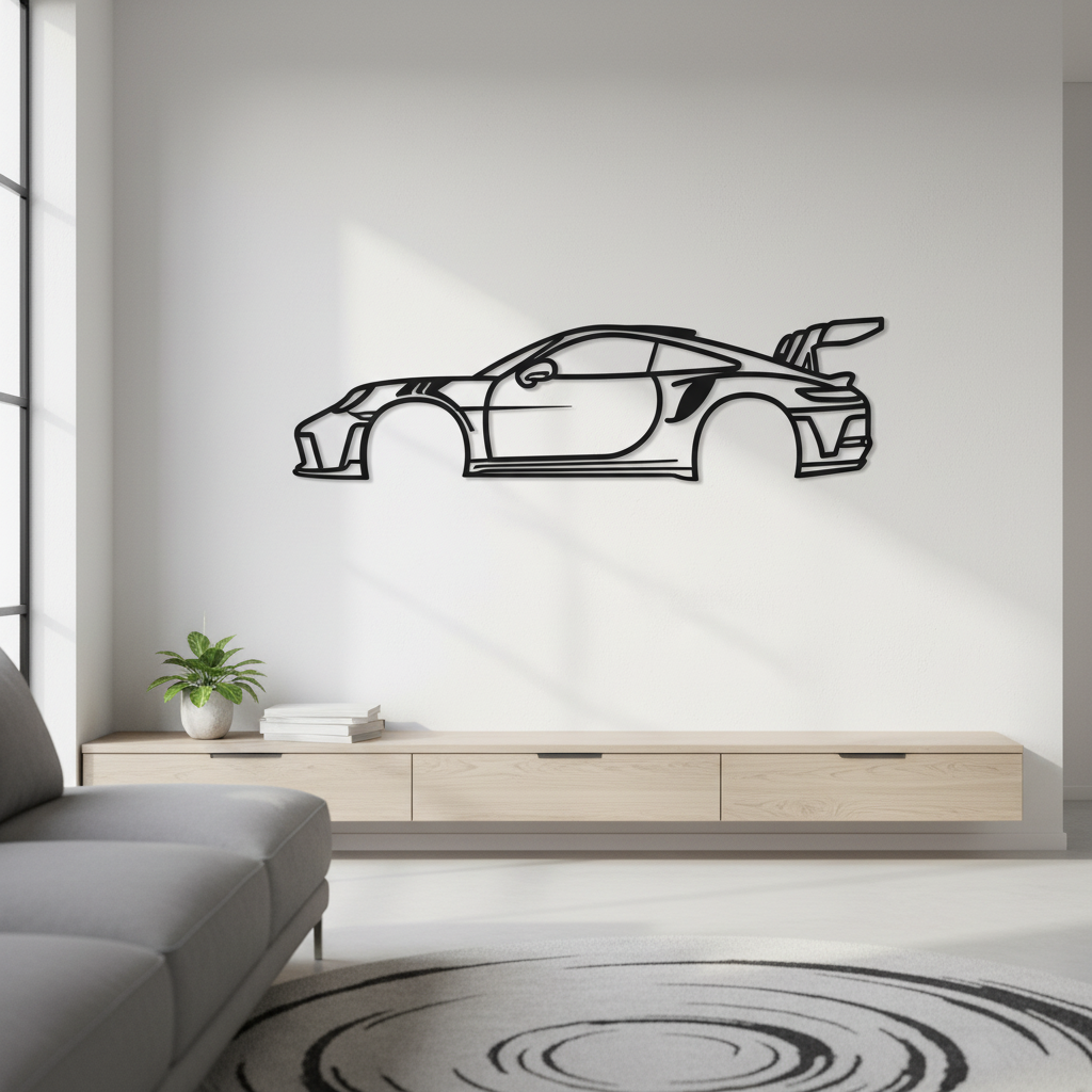 Silueta decorativa Porsche 911 GT3 RS - Habitacion