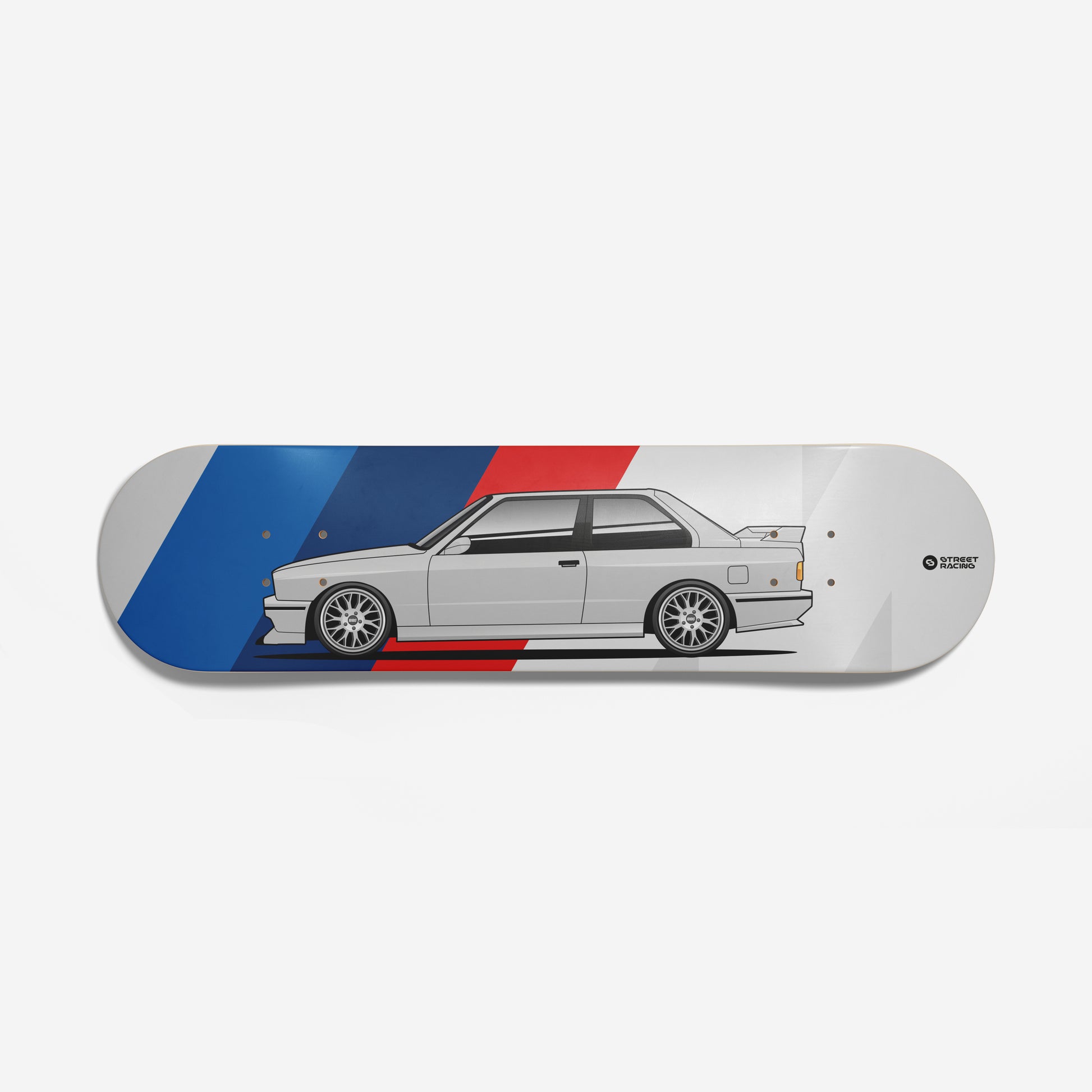 Tabla decorativa skateboard BMW E30 M3 - Blanco