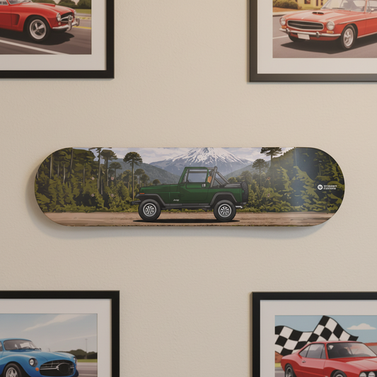 Tabla decorativa skateboard Jeep Wrangler YJ 87 - Man Cave
