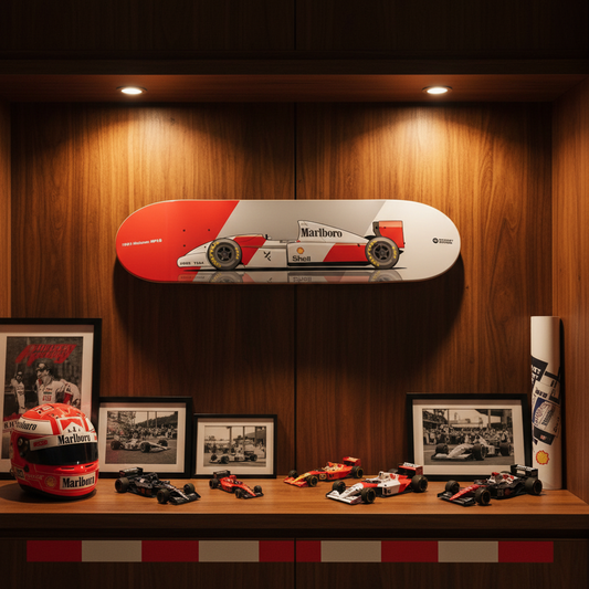 Tabla decorativa skateboard McLaren MP4-8 1993 - Man Cave