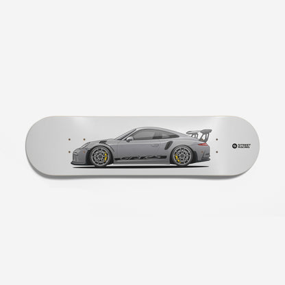Tabla decorativa skateboard Porsche 911 GT3 RS 991 Gris