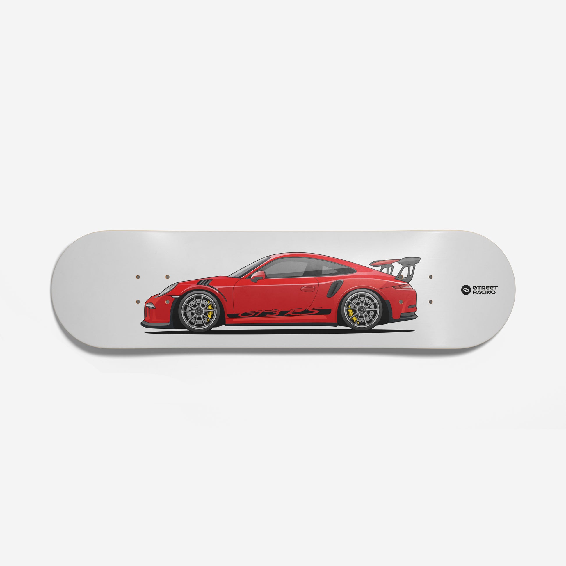 Tabla decorativa skateboard Porsche 911 GT3 RS 991 Roja decoración 