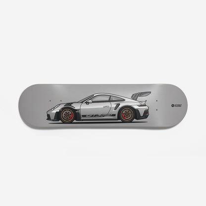 Tabla decorativa skateboard Porsche 911 GT3 RS 992 - Gris
