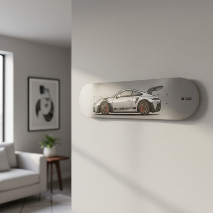 Tabla decorativa skateboard Porsche 911 GT3 RS 992 - Habitación 