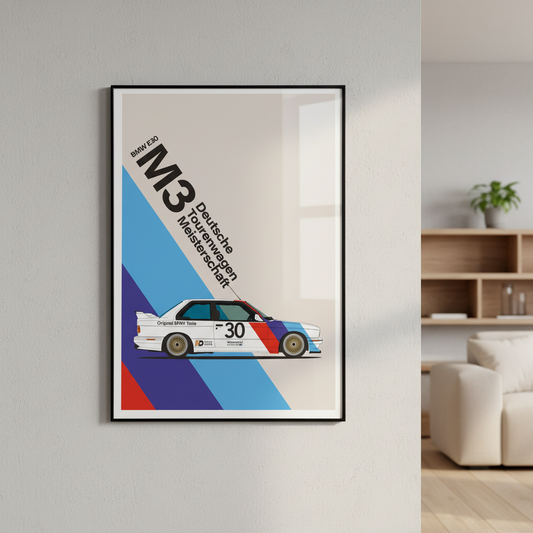Cuadro BMW M3 E30 decoración automotriz - Habitación
