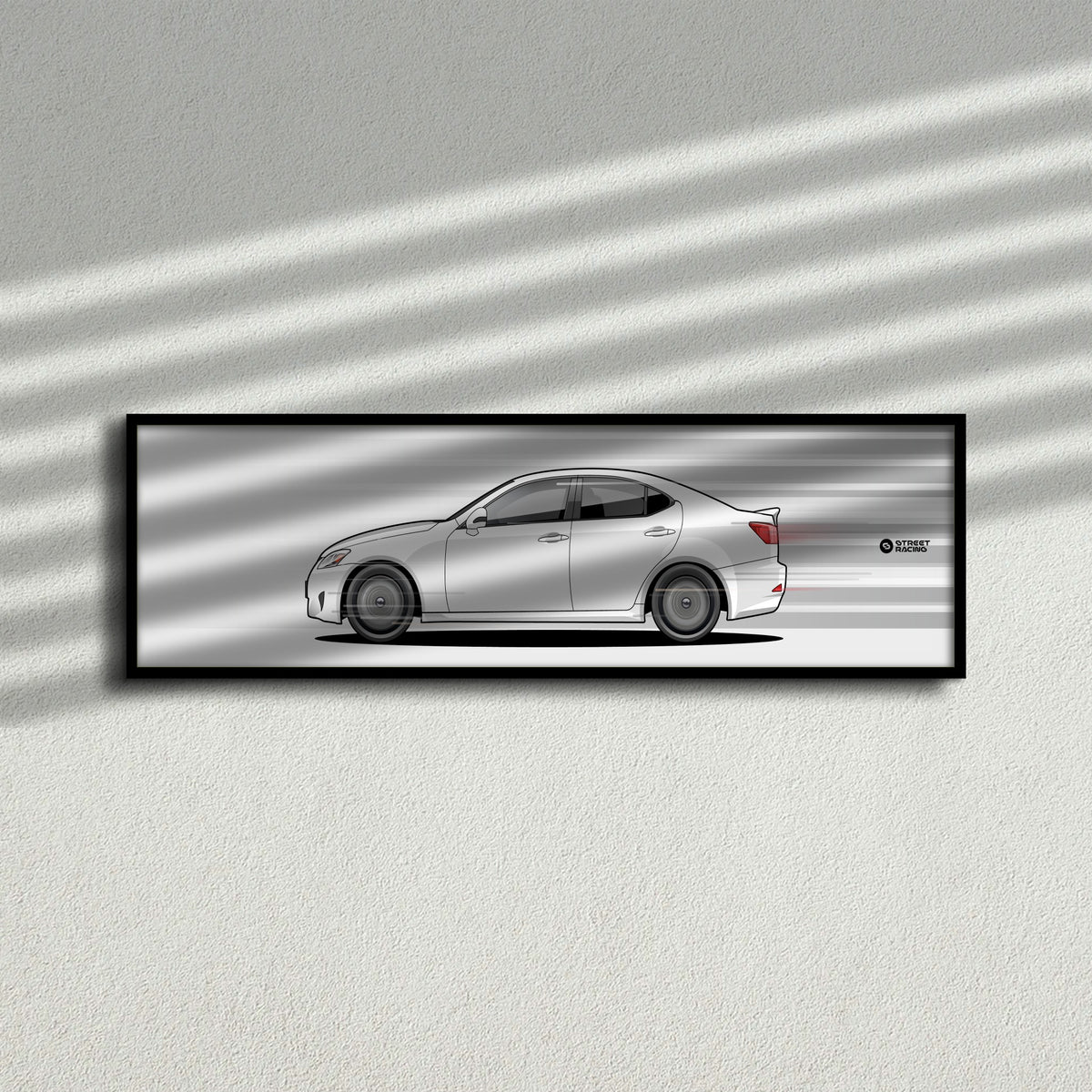 Cuadro arte en movimiento Lexus IS 250 color Starfire Pearl en la pared – StreetRacing