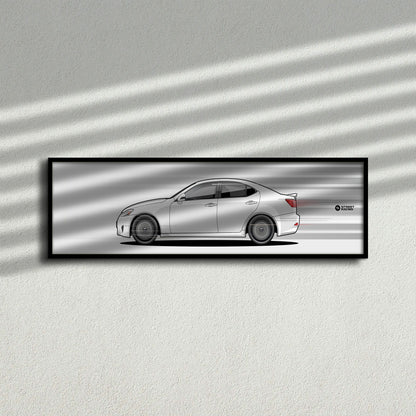 Cuadro arte en movimiento Lexus IS 250 color Starfire Pearl en la pared – StreetRacing