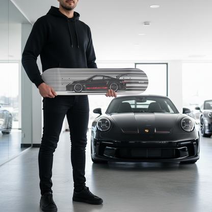 Porsche 992 Movimiento - Persona Negro