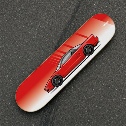 Tabla decorativa skate Honda NSX NA1 Formula Red fondo Degradé sobre el asfalto – StreetRacing