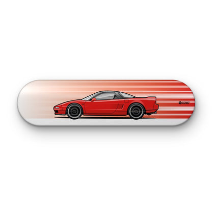 Tabla decorativa skate Honda NSX NA1 Formula Red fondo Movimiento sobre fondo blanco – StreetRacing