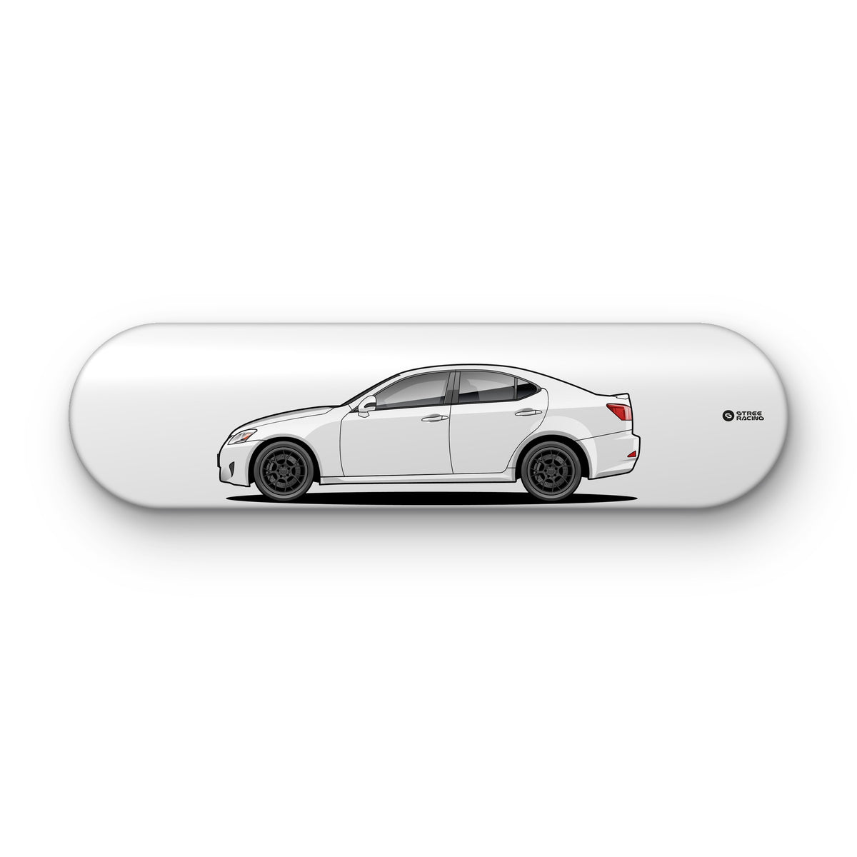 Tabla decorativa skate Lexus IS 250 Starfire Pearl fondo Plano sobre fondo blanco – StreetRacing