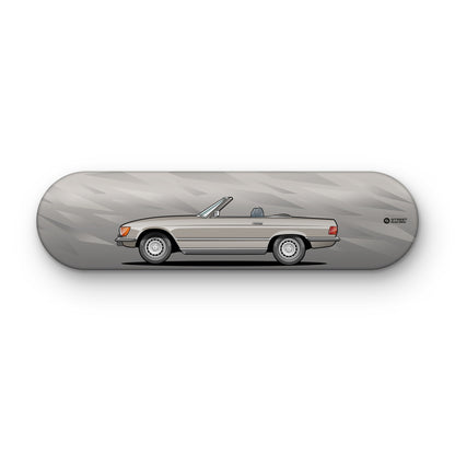 Tabla decorativa skate Mercedes-Benz 450 SL 1975 Champagne fondo Fragmentos sobre fondo blanco – StreetRacing