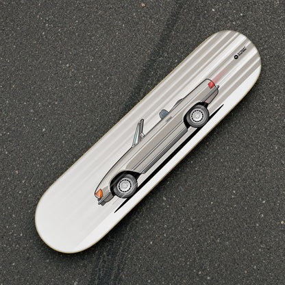Tabla decorativa skate Mercedes-Benz 450 SL 1975 Champagne fondo Movimiento sobre el asfalto – StreetRacing