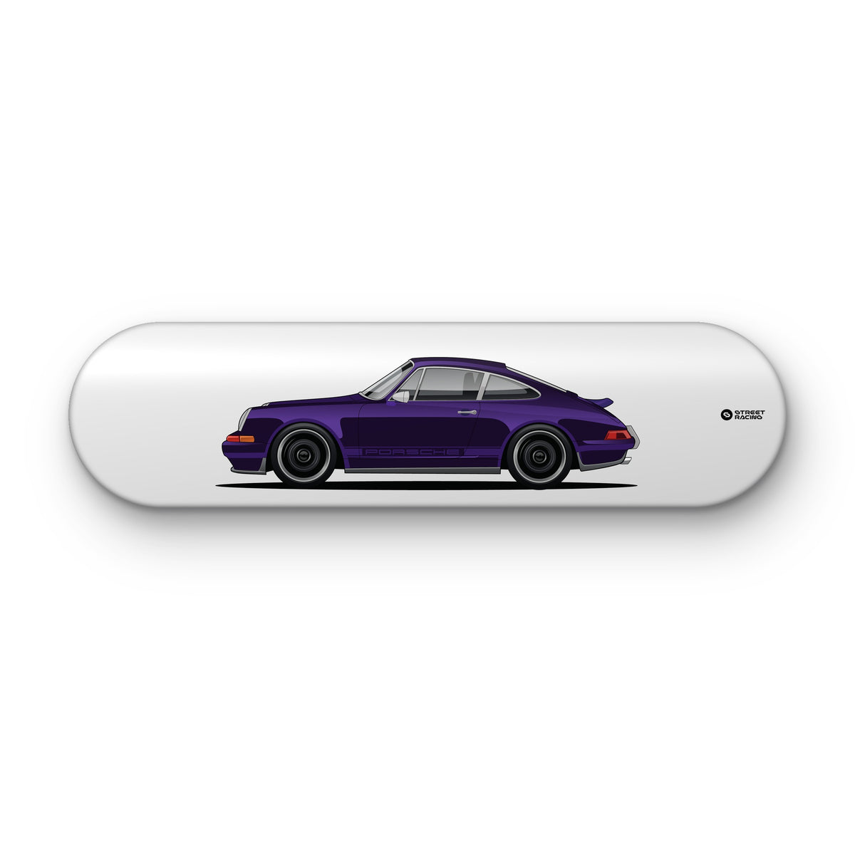 Tabla decorativa skate Porsche 911 964 Theon Design Morado fondo Plano sobre fondo blanco – StreetRacing